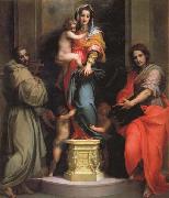Andrea del Sarto Madonna and Child with SS.Francis and John the Baptist France oil painting reproduction